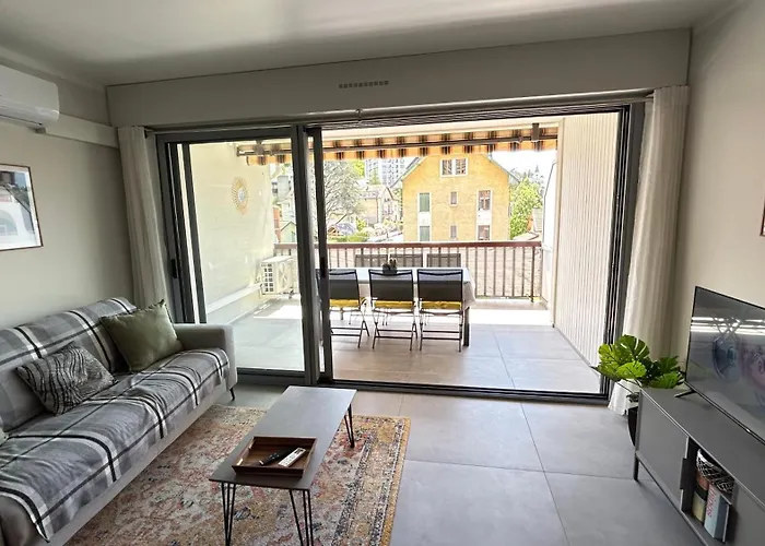 公寓 1 Dans Neuf, Terrasse Sud, Meuble Contemporain, Parking 艾克斯莱班