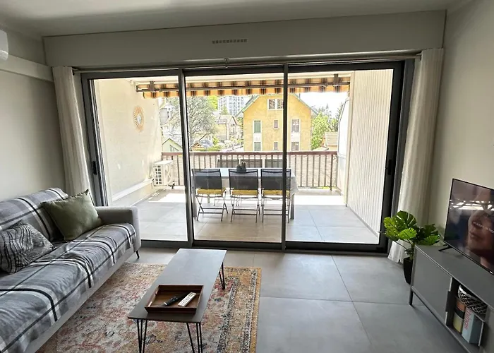 1 Dans Neuf, Terrasse Sud, Meuble Contemporain, Parking 艾克斯莱班